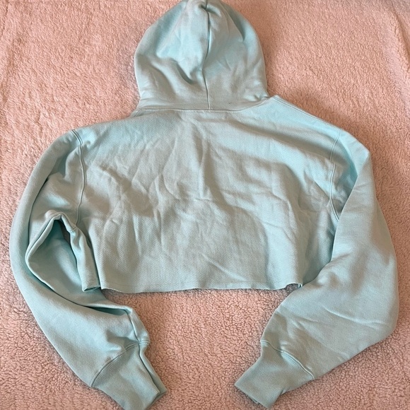 Champion reverse weave cropped hooded sweatshirt size L - Picture 3 of 7
